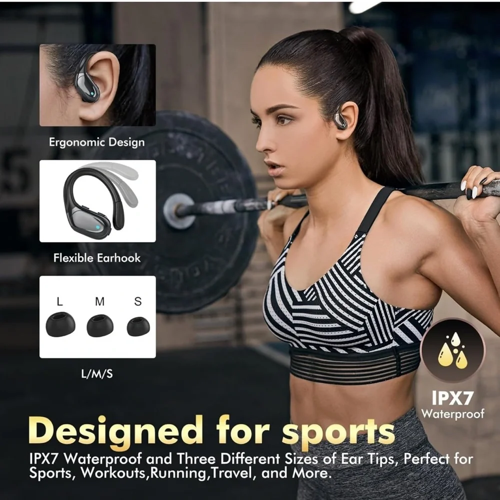 Sleek Black Wireless Earbuds with Charging Case